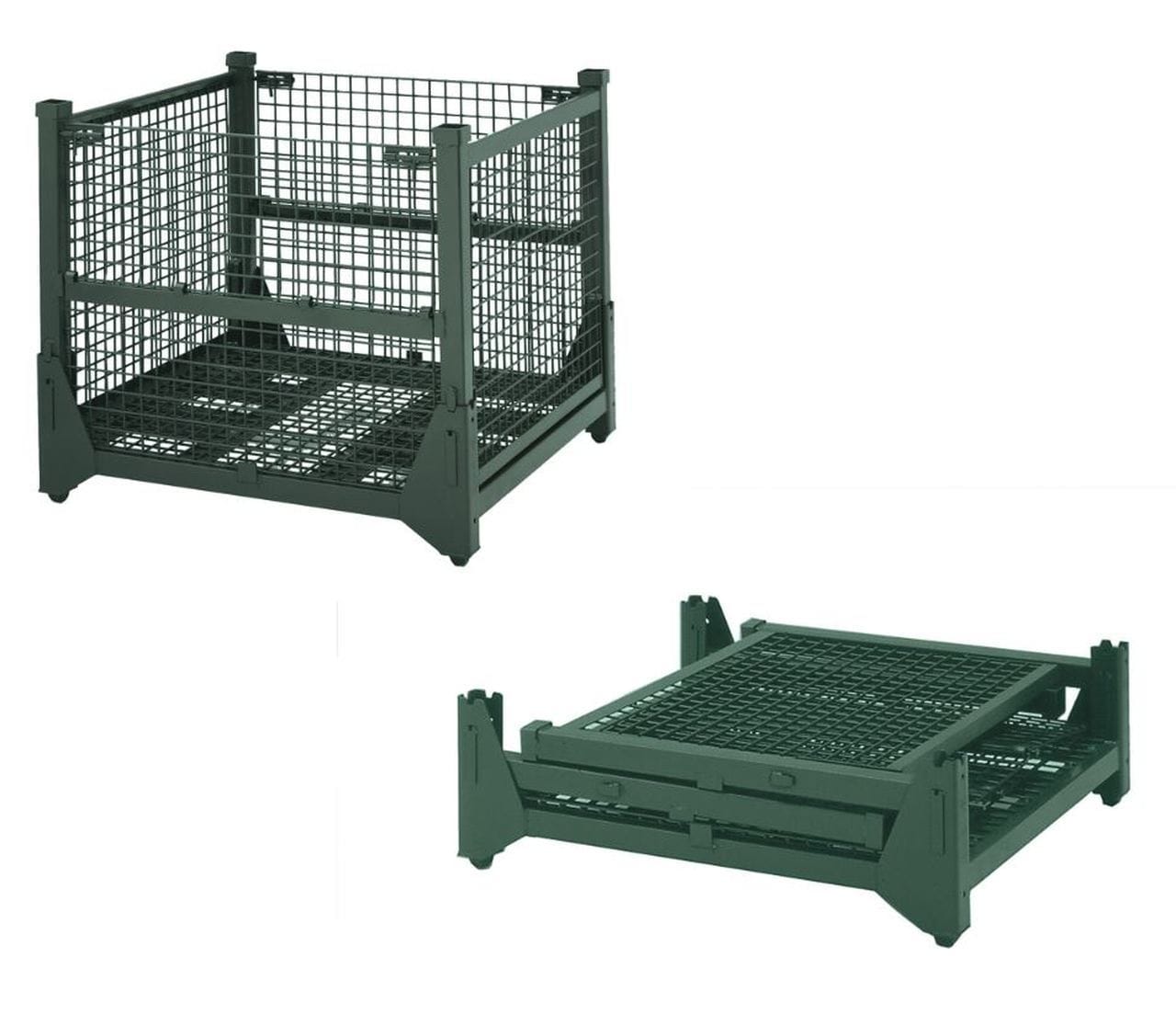 Steel King Hold 'N Fold Wire mesh container