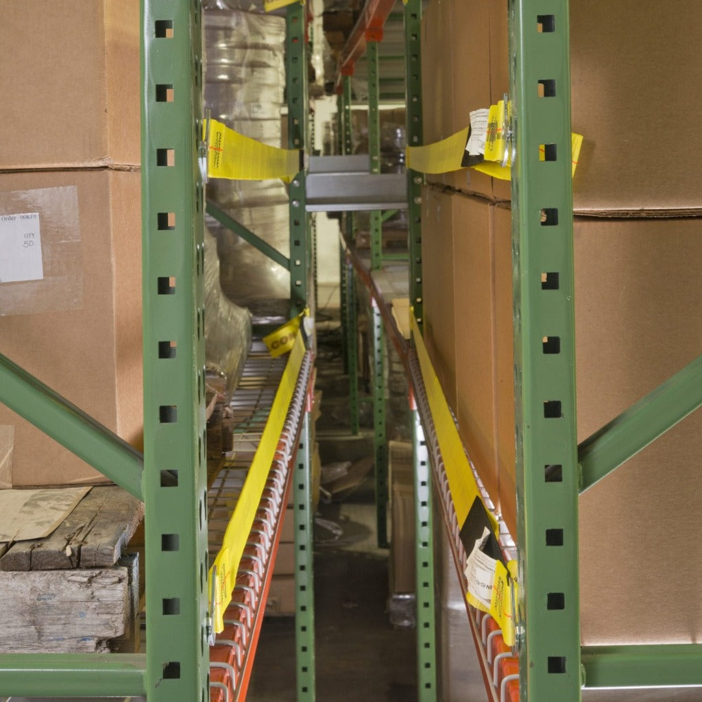Pallet Racking Saftey Rails Modular Pallet Rack Safety Straps | Adrians Safety - Trammell Equipment ...
