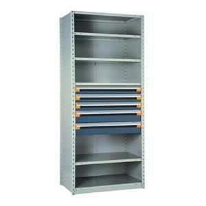 Rousseau Metal Shelving with Drawers R5SEE-872401