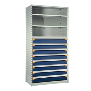 Rousseau Drawers with Shelving 8 Drawers 6" high with compartments