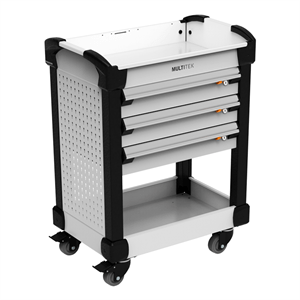 Rousseau Multitek Cart with Drawers and Grey shelves