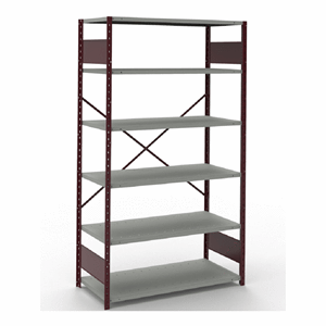 Rousseau Open Style Shelving with 6 Shelves