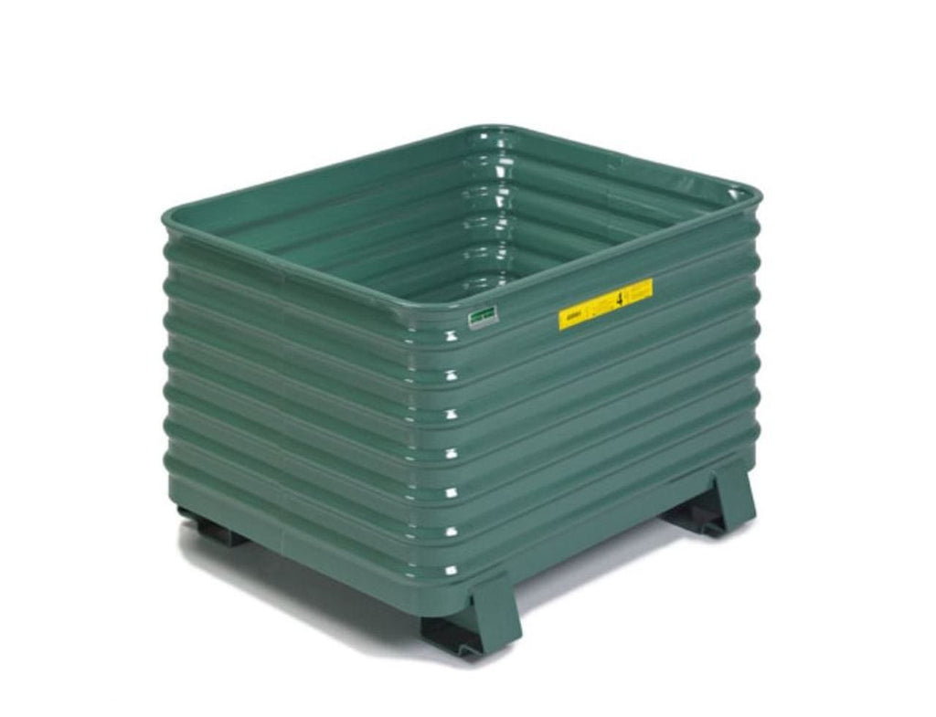 Steel King Corrugated Steel Hold 'N Fold Container 45 x 48 x 42 -  Trammell Equipment Company
