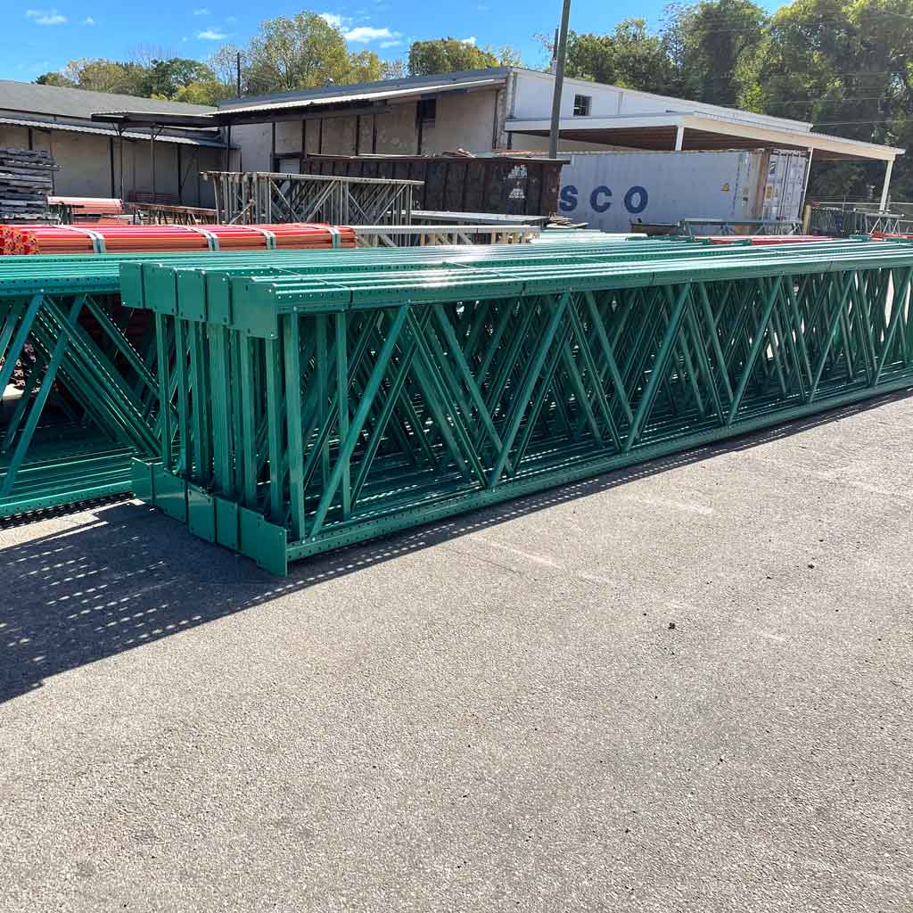 Used Pallet Rack Uprights Teardrop 42&quot; deep x 24&#39; tall