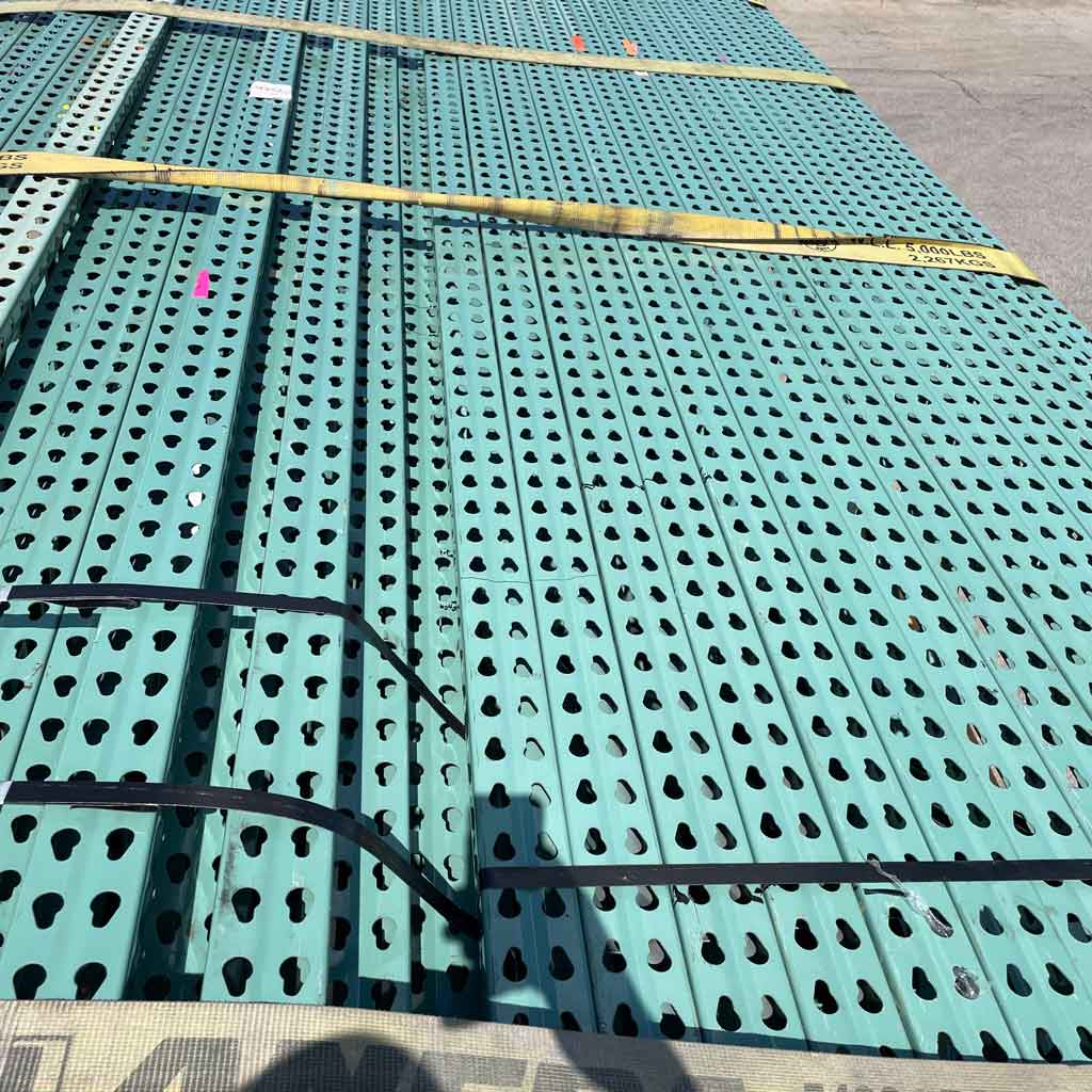 Husky Pallet Rack Upright Teardrop 42D x 144H - 3 x 3 Husky Pallet Rack Upright Teardrop 42D x 144H - 3 x 3